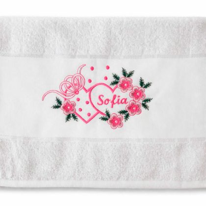 Toalha de Rosto Coração